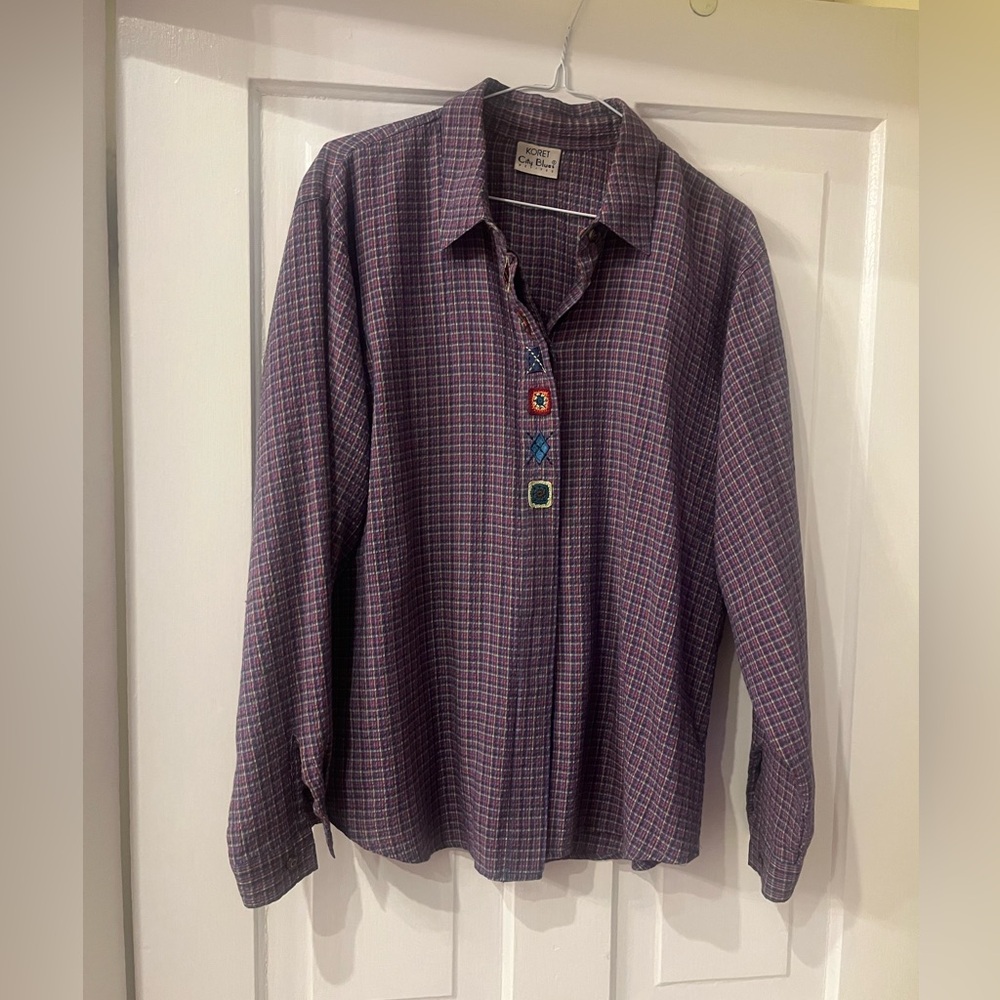 Vintage Women’s Koret Purple Plaid Shirt